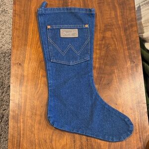 Wrangler denim stocking. Mint condition.